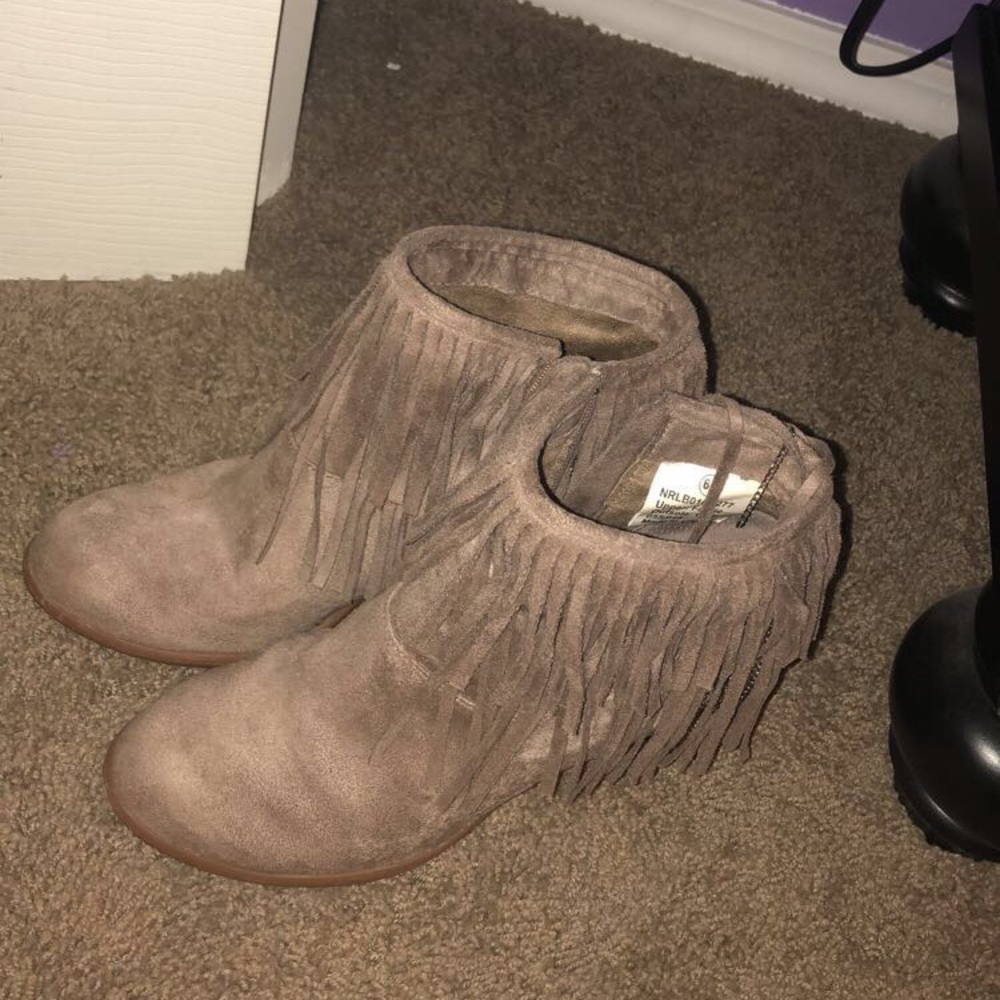 Fringe booties